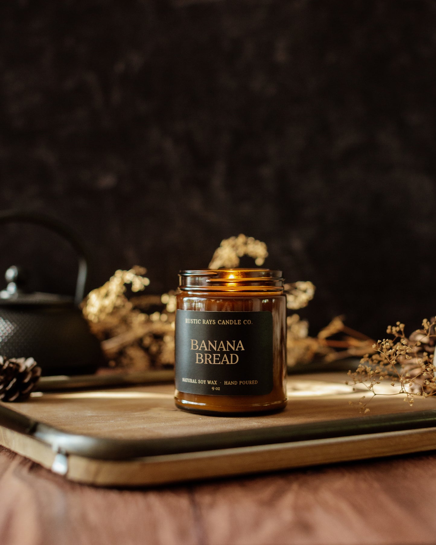 Banana Bread Candle | 9 oz Amber Jar