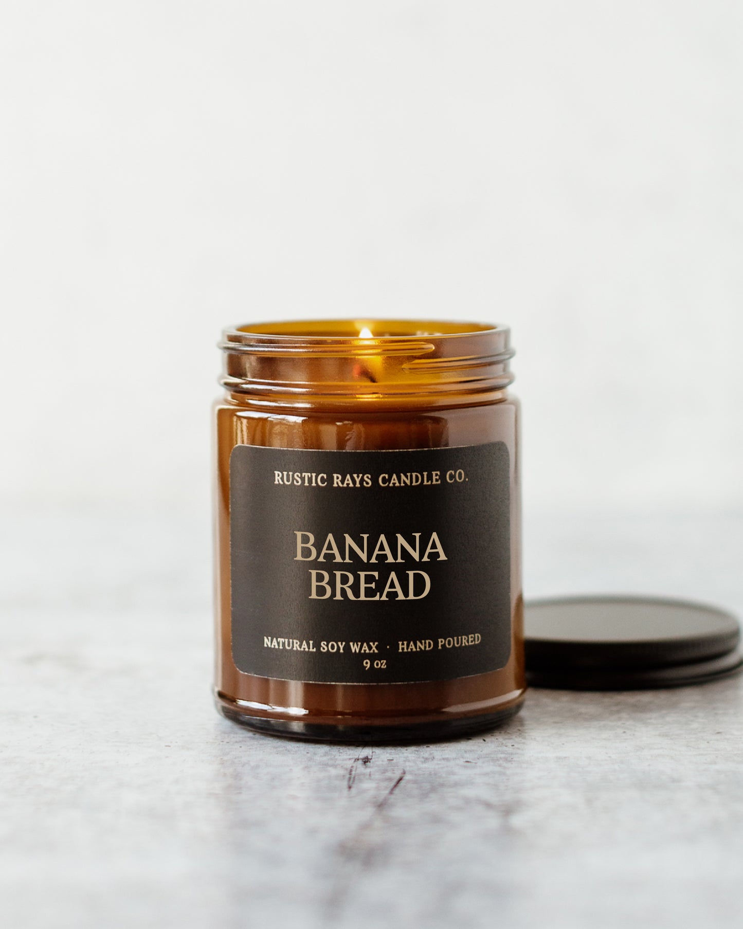 Banana Bread Candle | 9 oz Amber Jar
