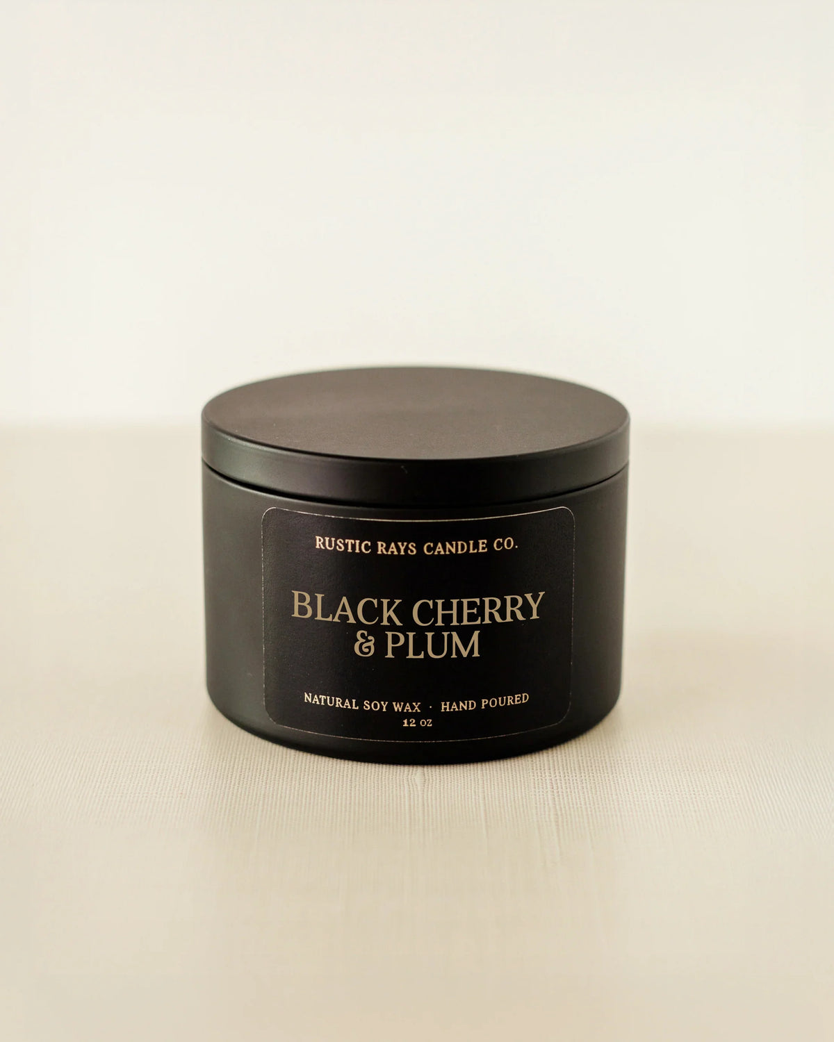 Black Cherry & Plum Candle | 12 oz Tin