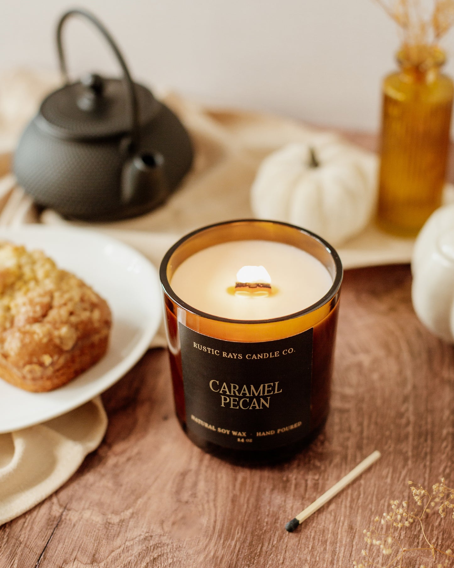 - Caramel Pecan Candle | 14 oz Wood Wick