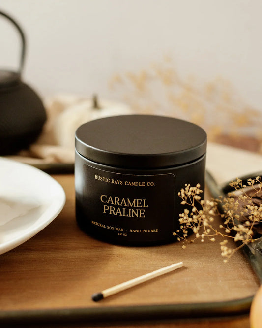 - Caramel Praline Candle | 12 oz Tin
