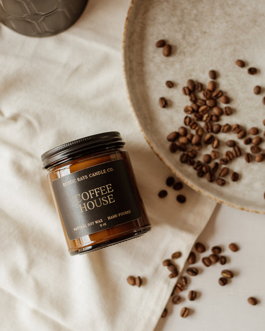 Coffee House Candle | 9 oz Amber Jar