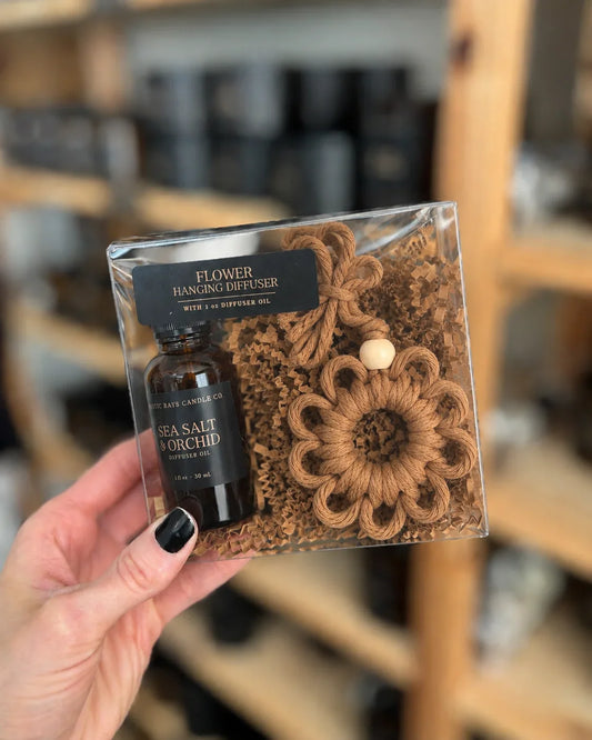 Flower Hanging Diffuser with Oil | Latte