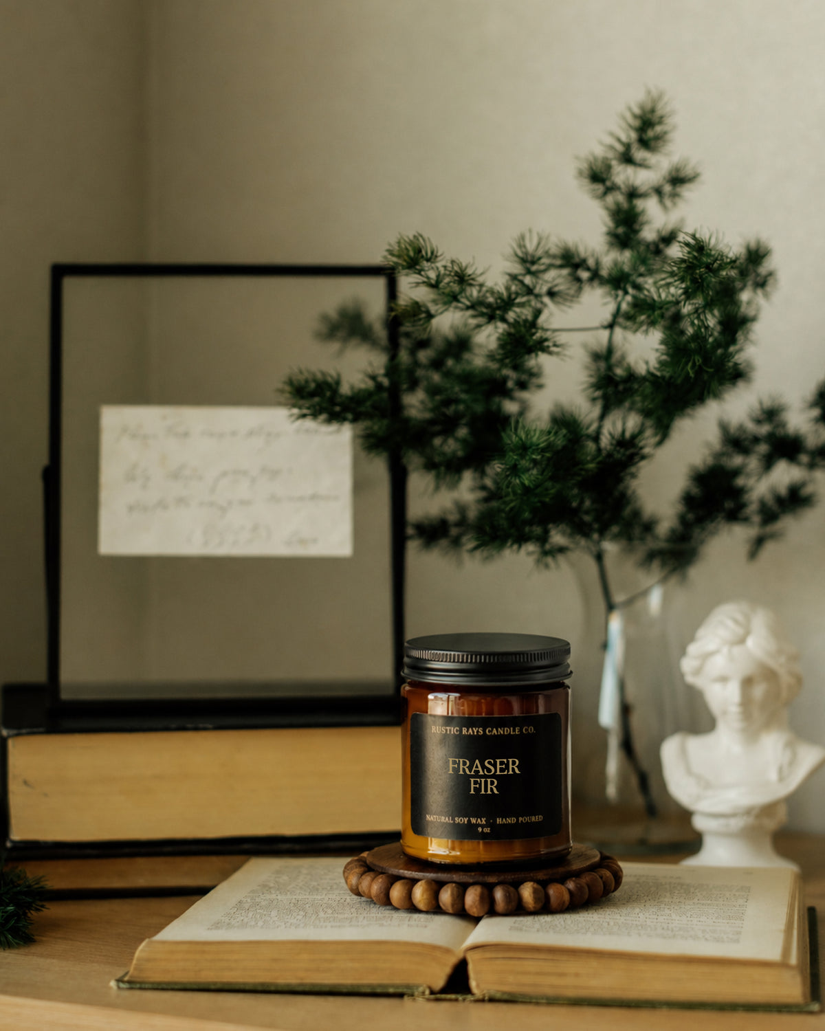 - Fraser Fir Candle | 9 oz Amber Jar