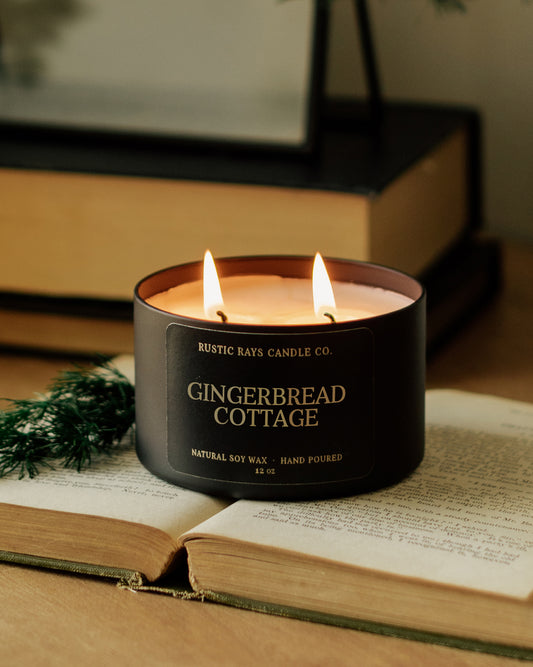 - Gingerbread Cottage Candle | 12 oz Tin