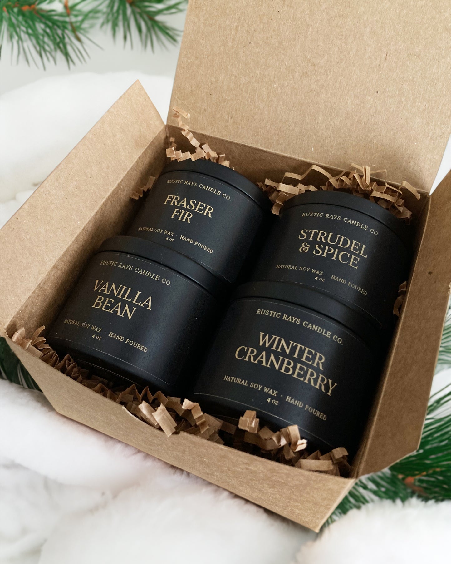 Mini Holiday Candles | Gift Box