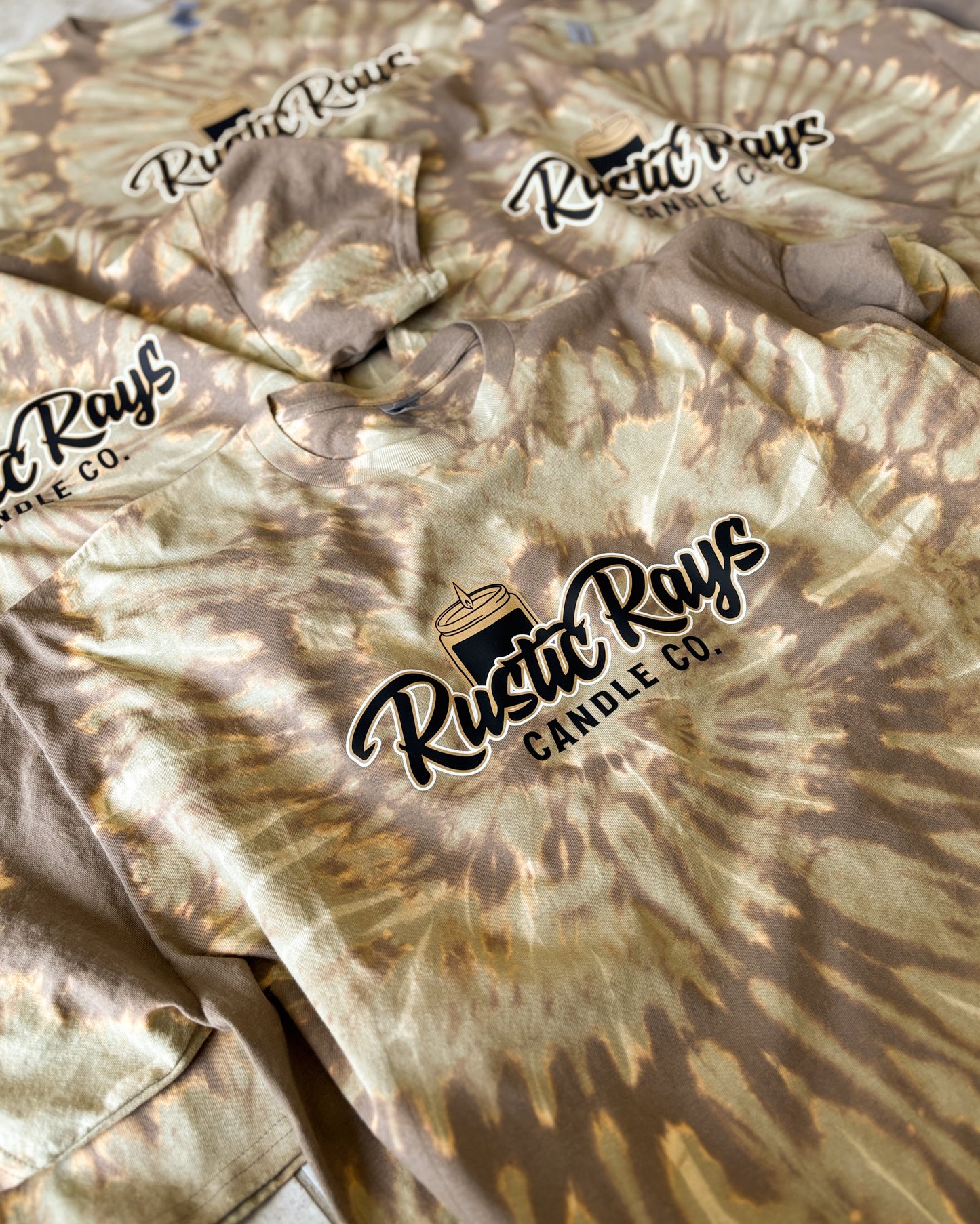 Rustic Rays Candle Co. Logo Tee | Tie Dye