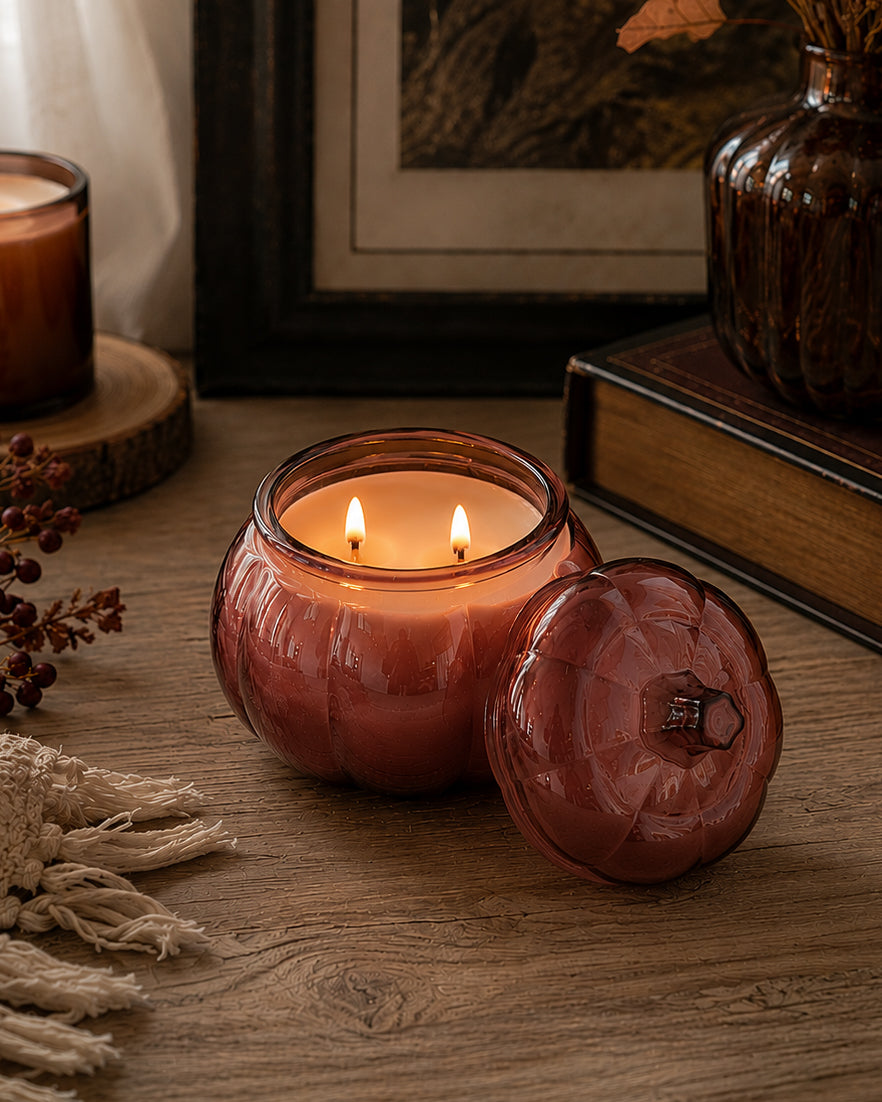 Pumpkin Jar Candle - Wine | 17 oz