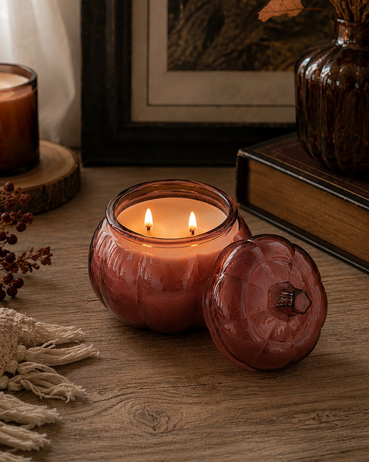 Pumpkin Jar Candle - Wine | 17 oz