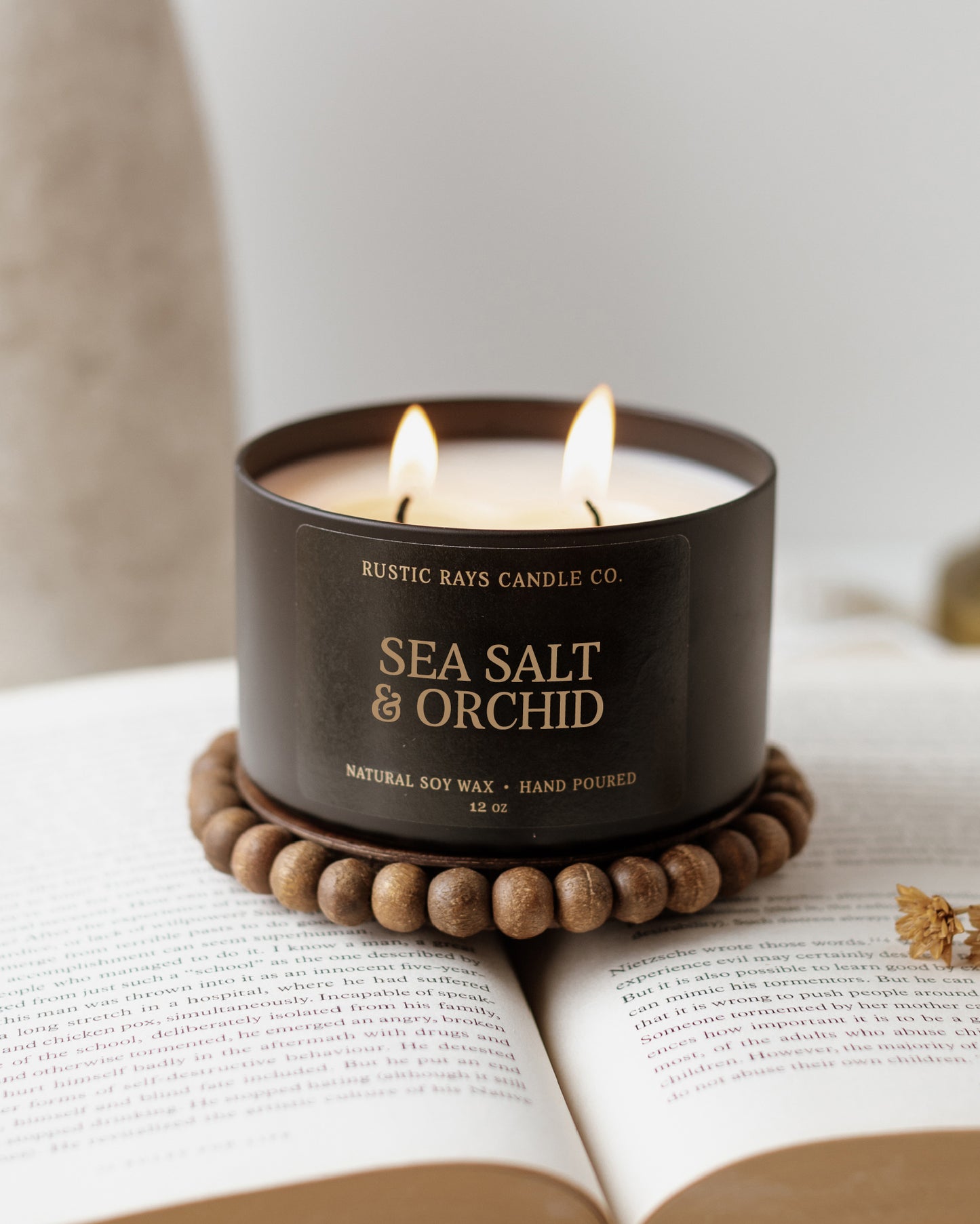 - Sea Salt & Orchid Candle | 12 oz Tin