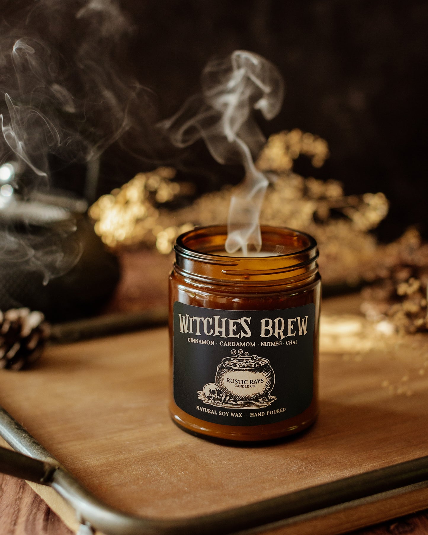 Witches Brew Candle | 9 oz Amber Jar