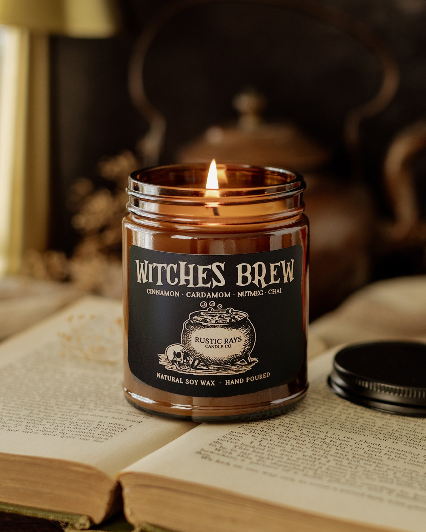 Witches Brew Candle | 9 oz Amber Jar