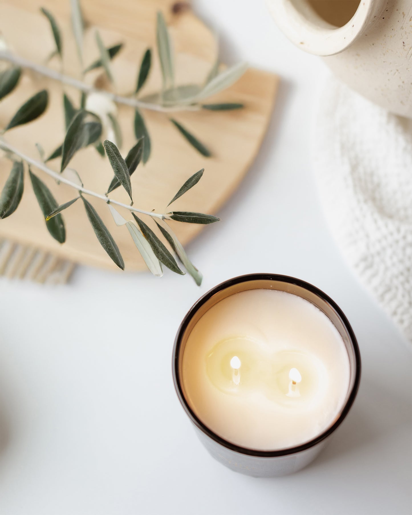 Sunwashed Linen Candle | 14 oz Amber Jar