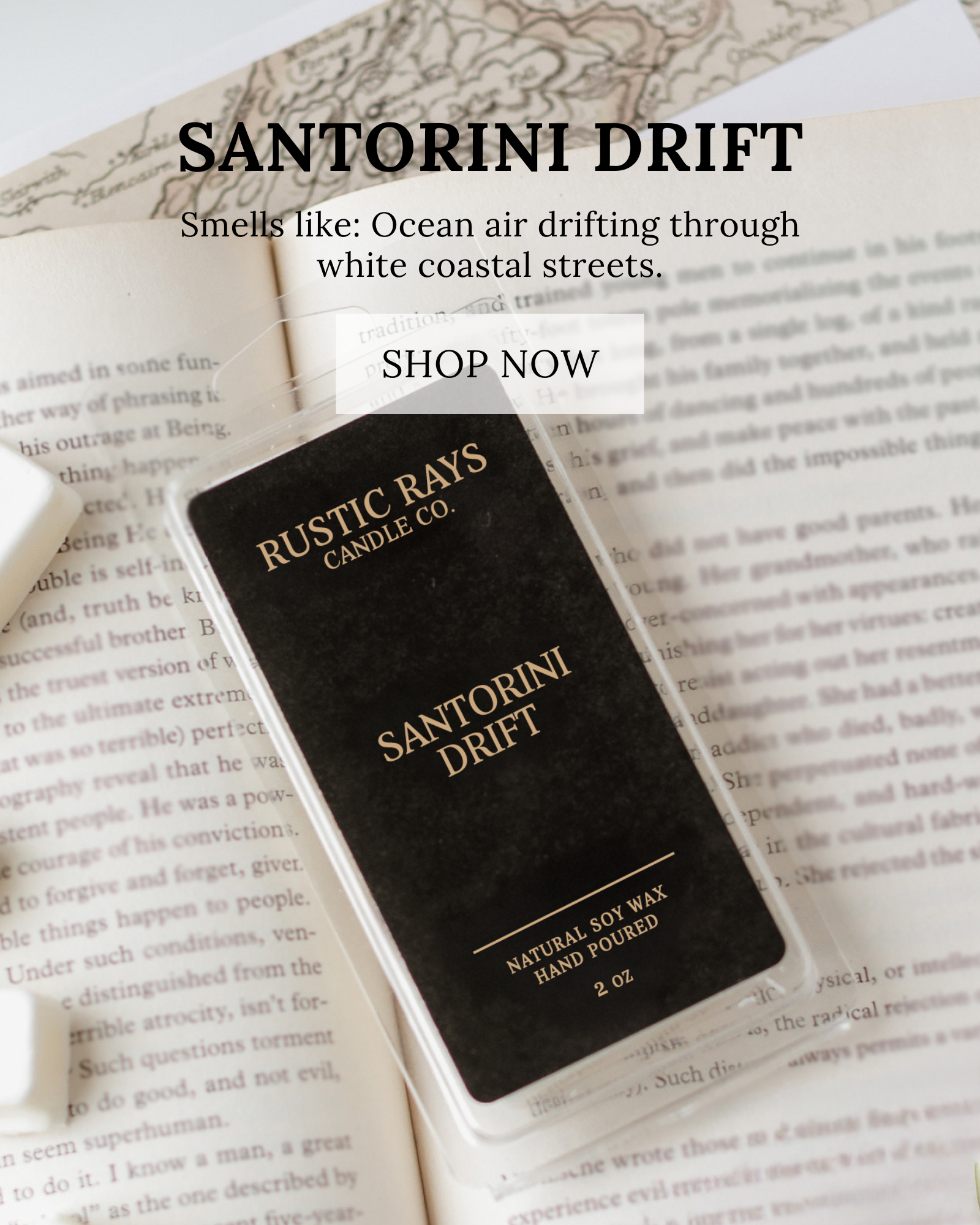 Santorini Drift – Rustic Rays Candle Co.