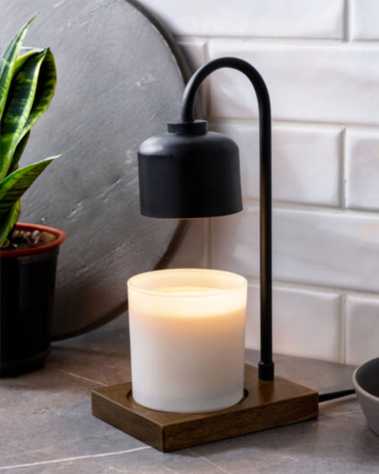 Black & Wood Lamp | Candle Warmer