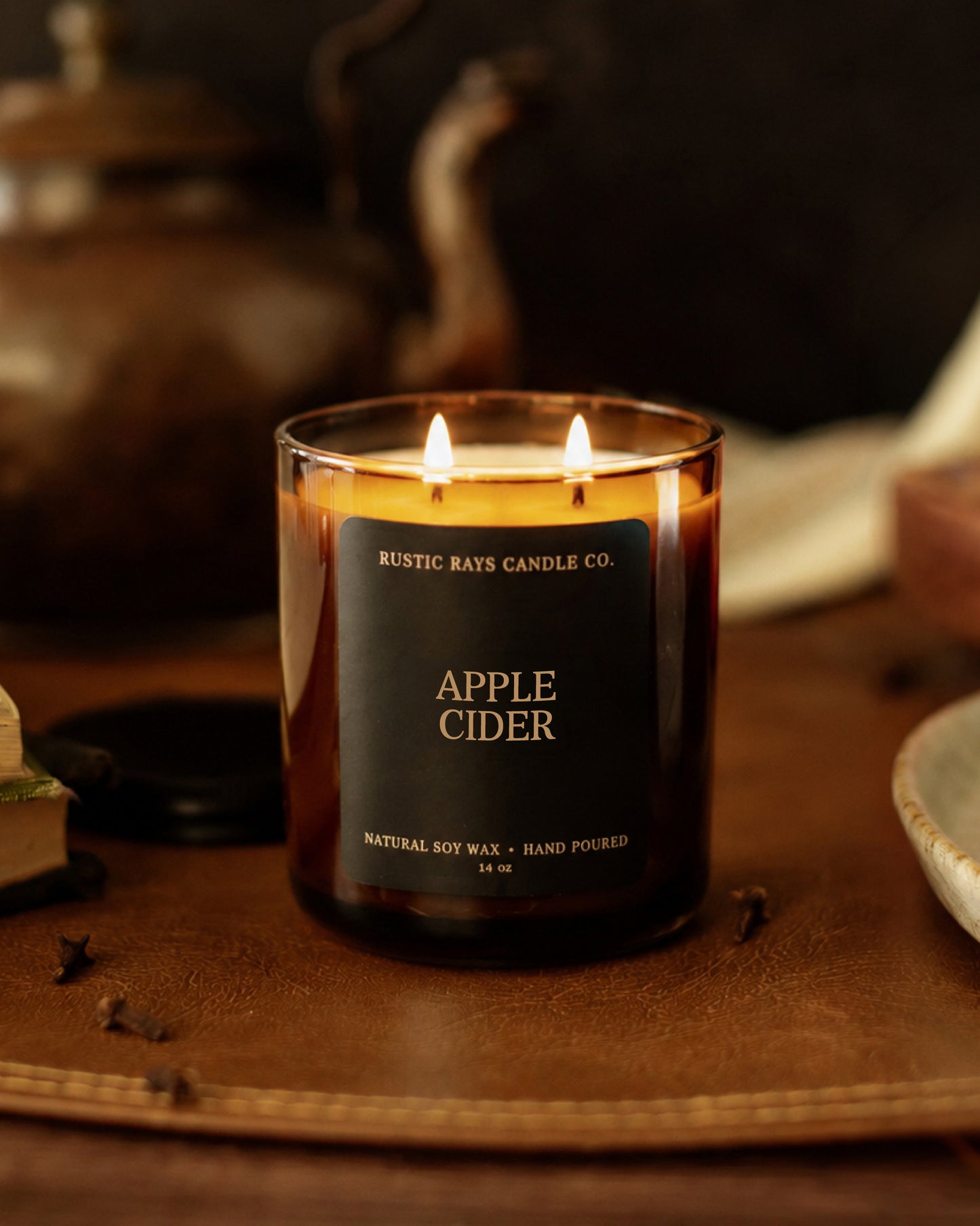 Apple Cider Candle | 14 oz Amber Jar