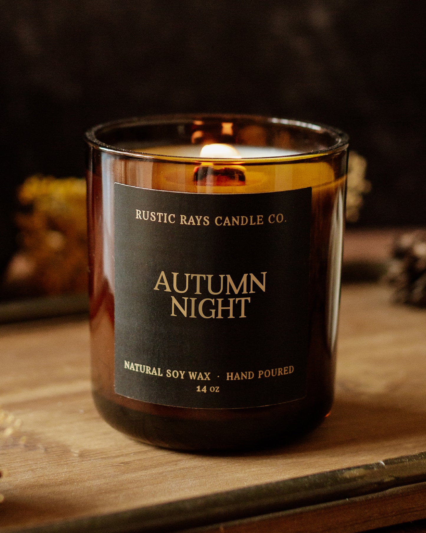 - Autumn Night Candle | 14 oz Wood Wick