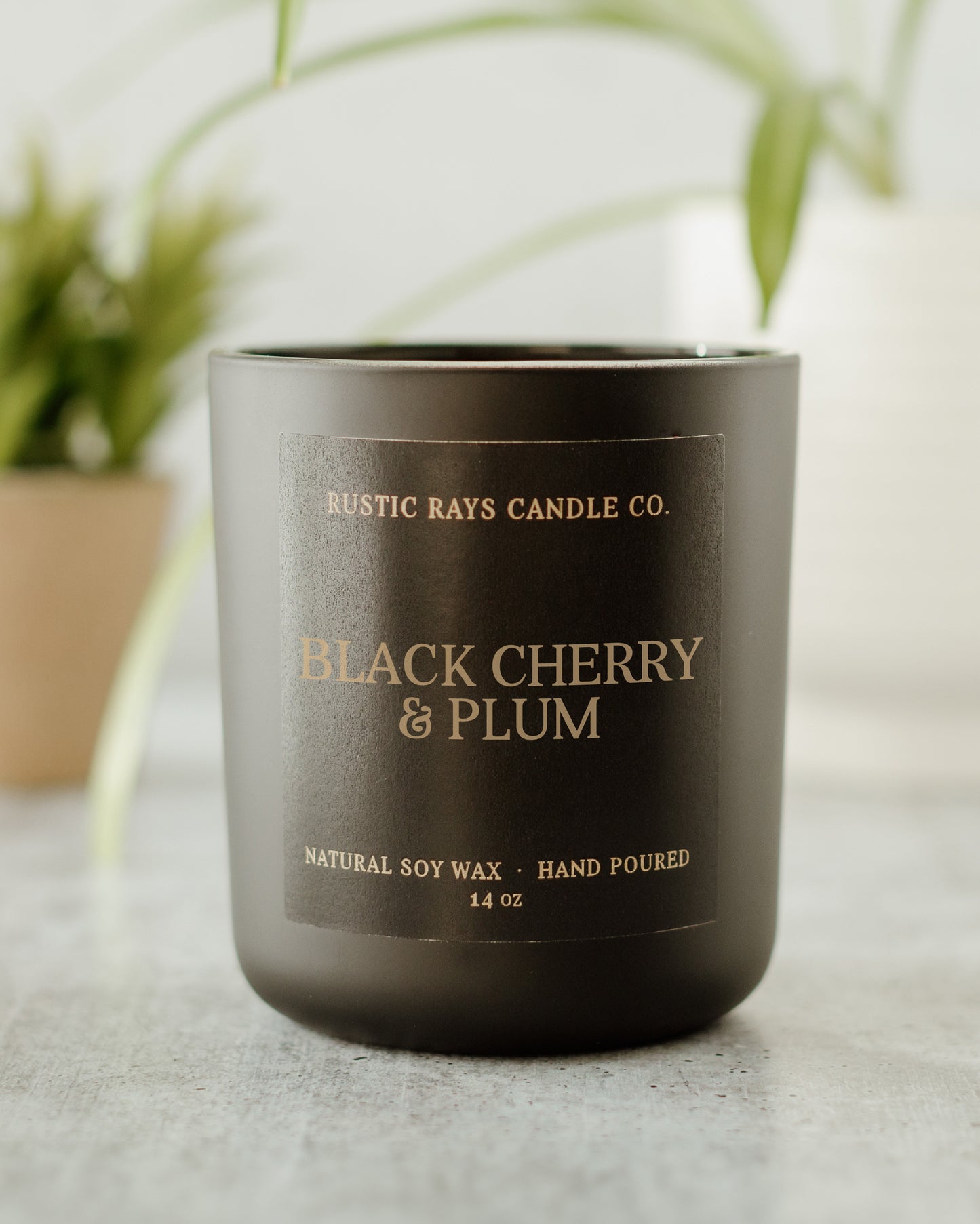 Black Cherry & Plum Candle | 14 oz Wood Wick