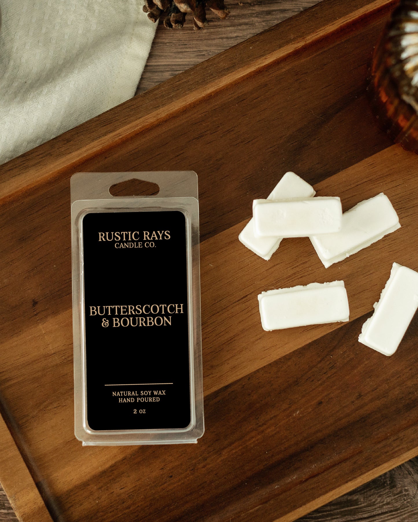 - Butterscotch & Bourbon | Soy Wax Melts