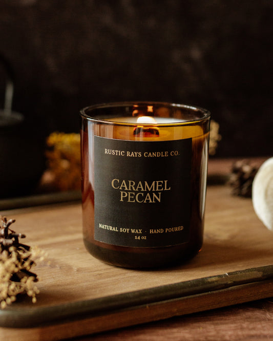 Caramel Pecan Candle | 14 oz Wood Wick