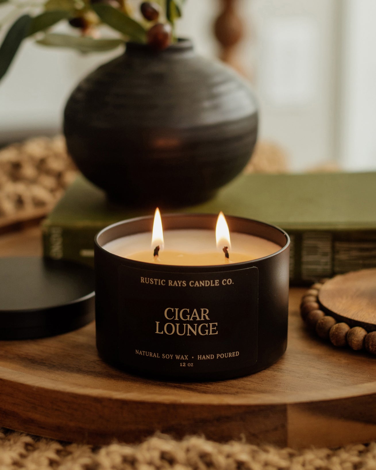 Cigar Lounge Candle | 12 oz Tin