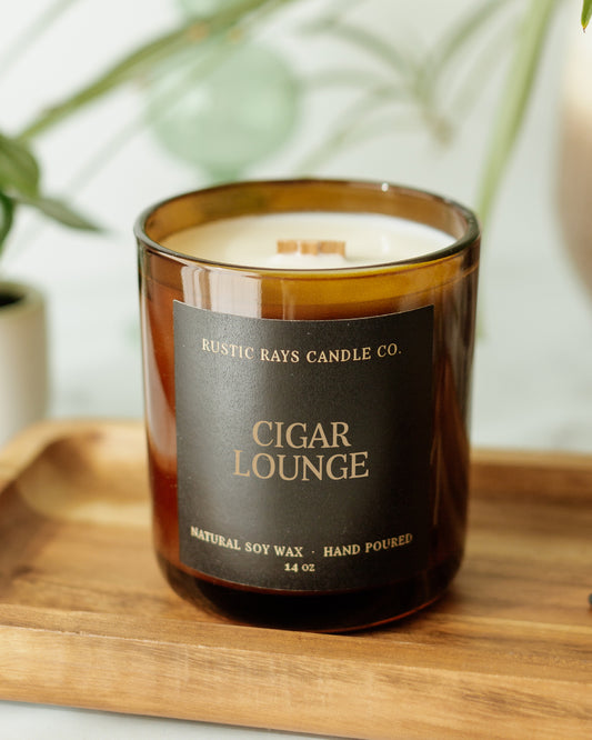 Cigar Lounge Candle | 14 oz Wood Wick