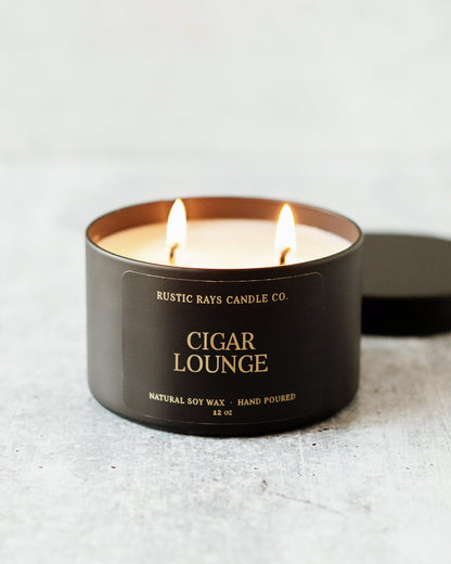- Cigar Lounge Candle | 12 oz Tin