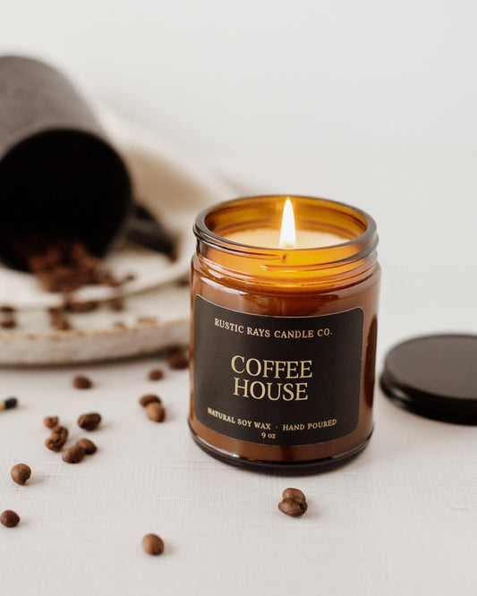 Coffee House Candle | 9 oz Amber Jar