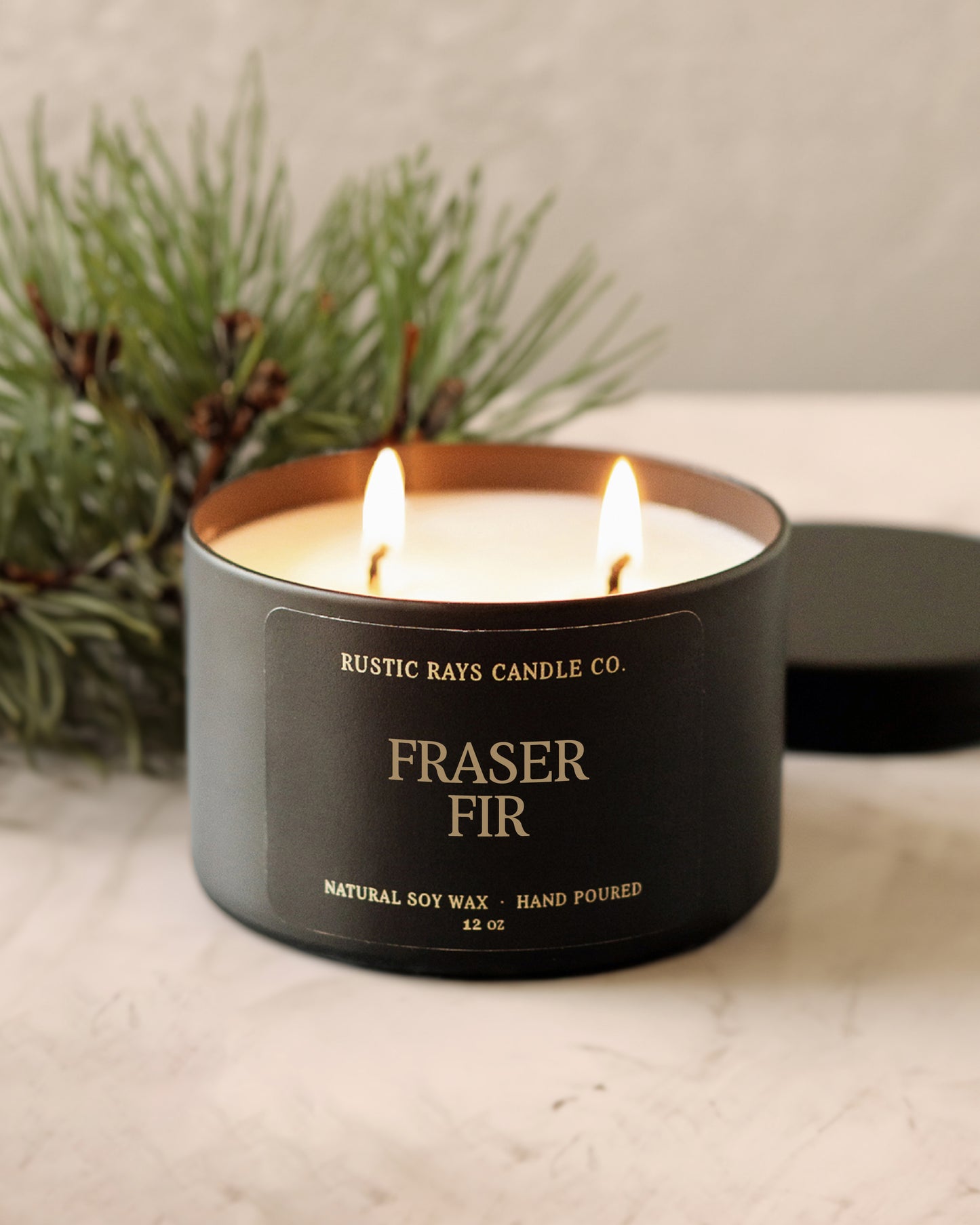 Pine Scented Candle - Soy Candle - Fraser Fir Candle