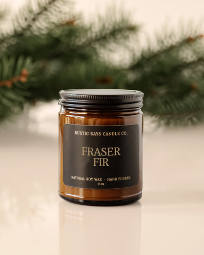 Fraser Fir Candle | 9 oz Amber Jar