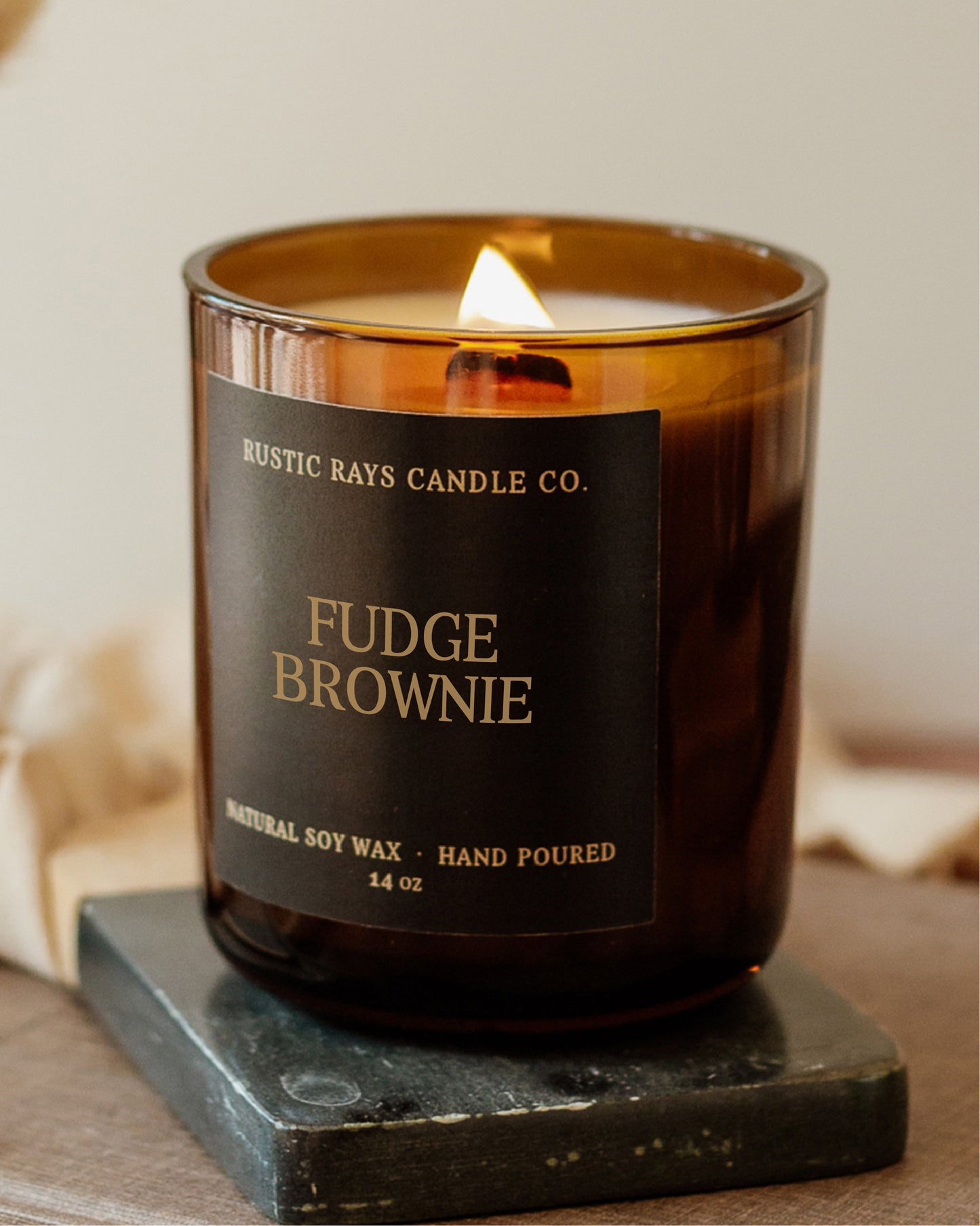 Fudge Brownie Candle | 14 oz Wood Wick