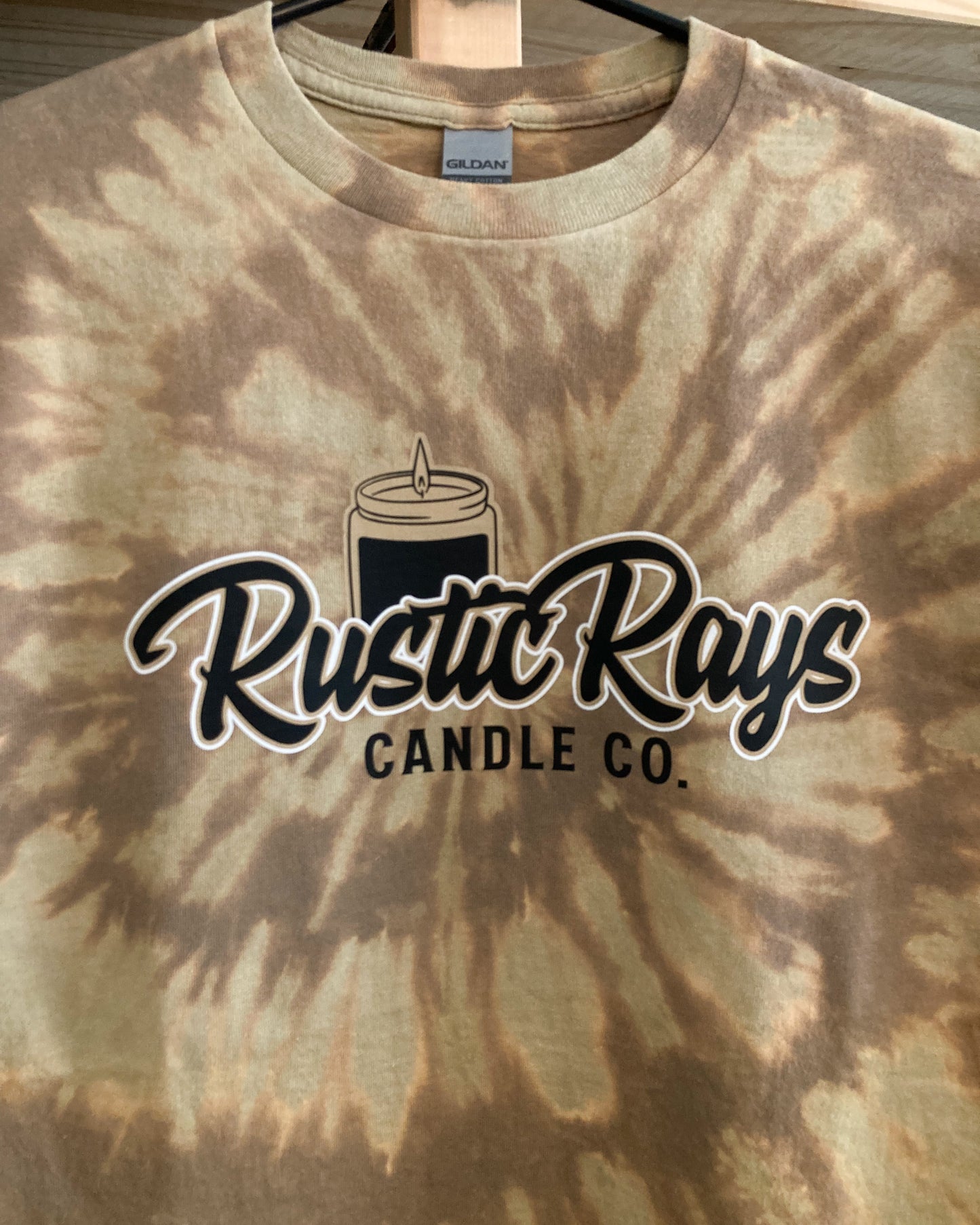 Rustic Rays Candle Co. Logo Tee | Tie Dye
