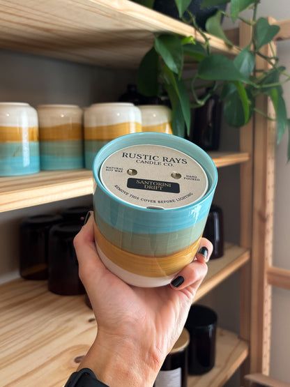 Santorini Drift Candle | 12 oz Coastal