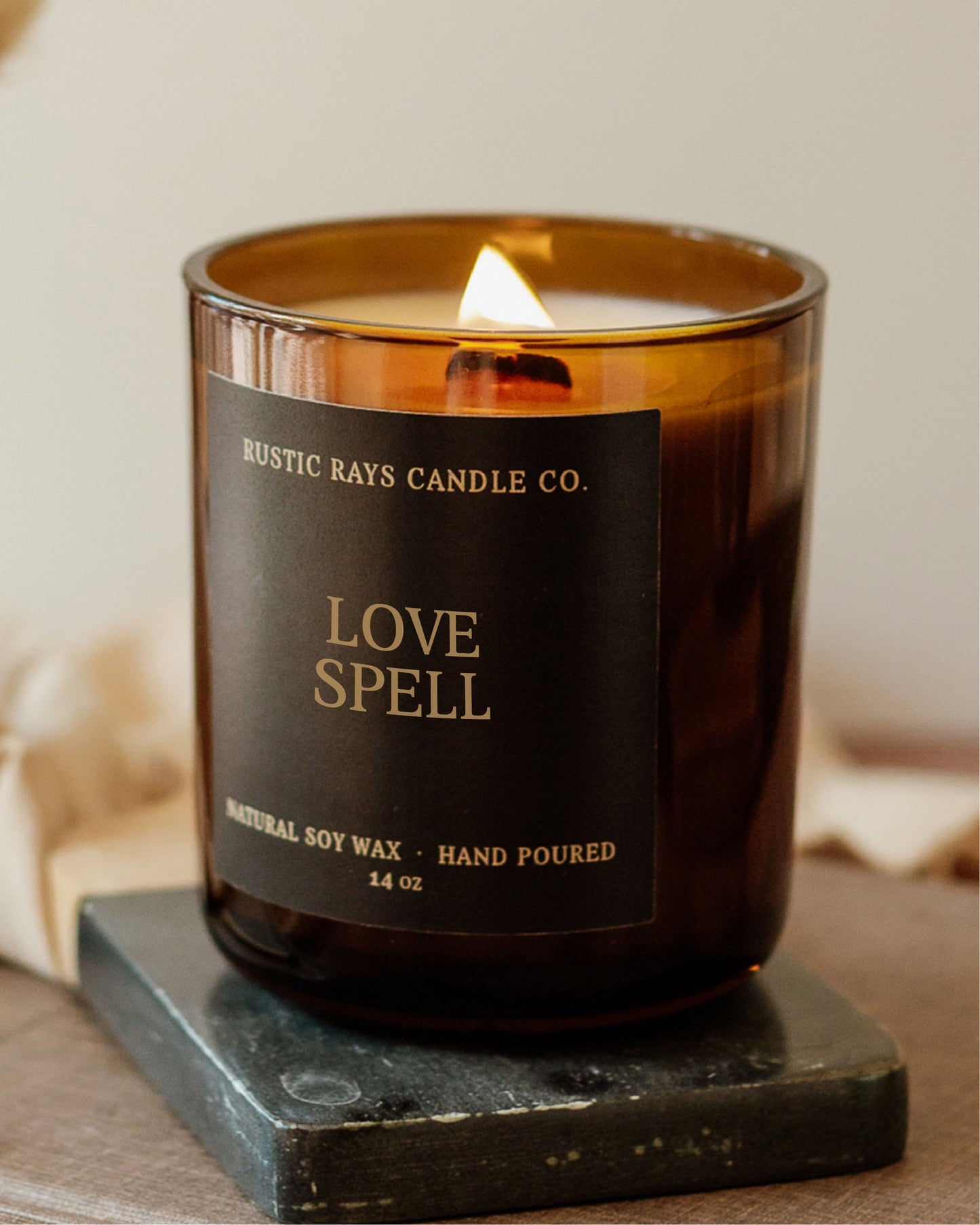 - Love Spell Candle | 14 oz Wood Wick
