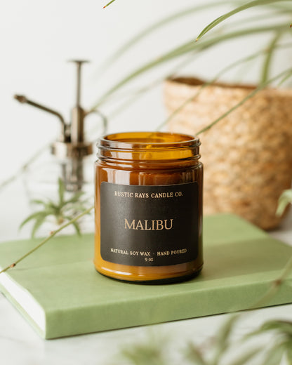 Malibu Candle | 9 oz Amber Jar