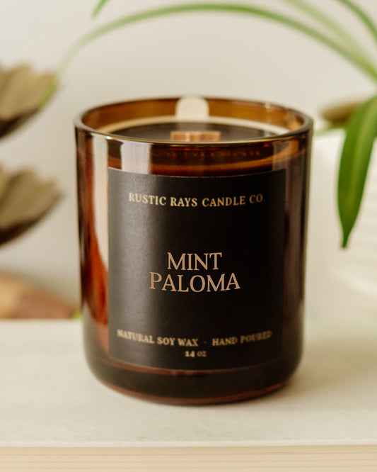 - Mint Paloma Candle | 14 oz Wood Wick