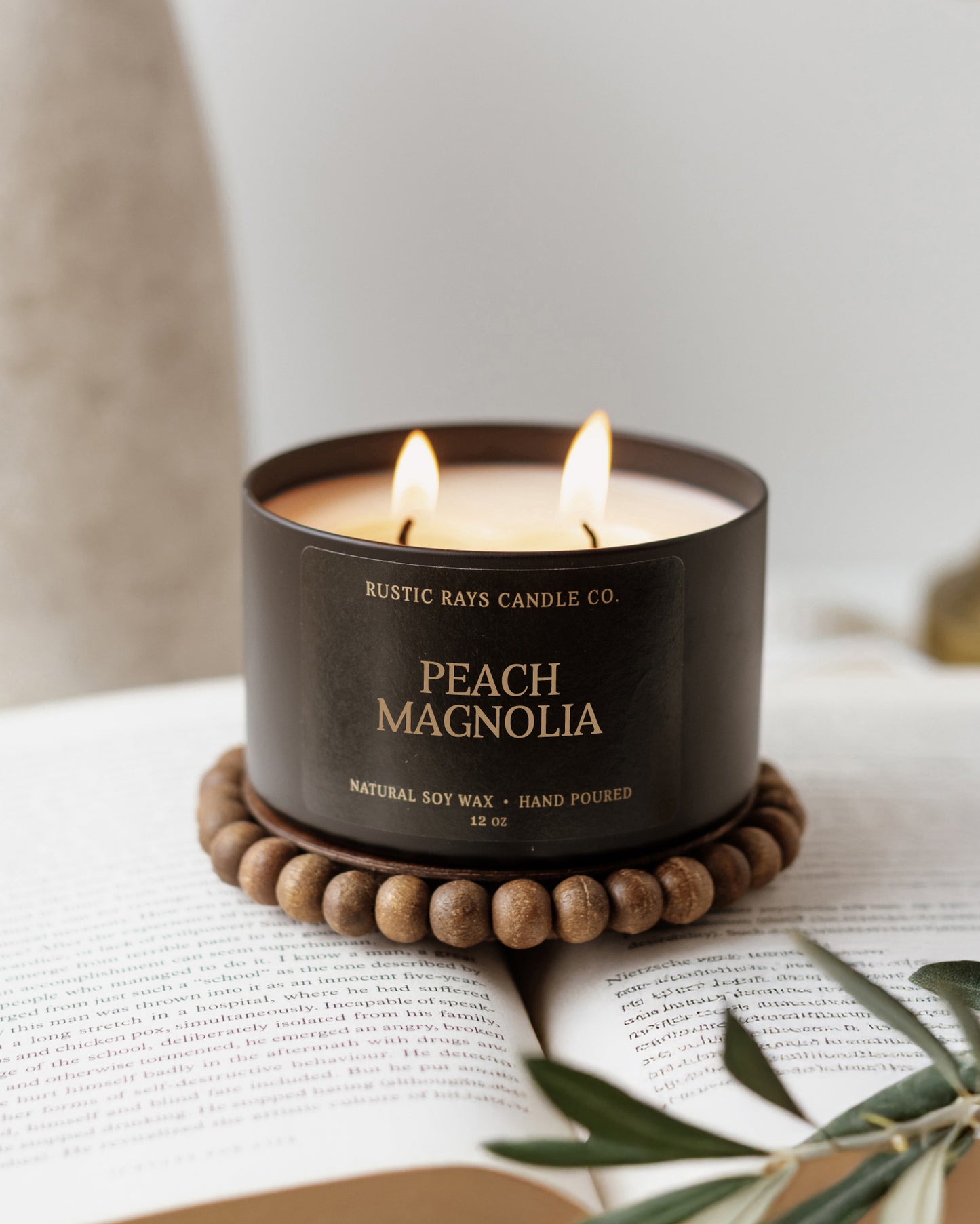 - Peach Magnolia Candle | 12 oz Tin