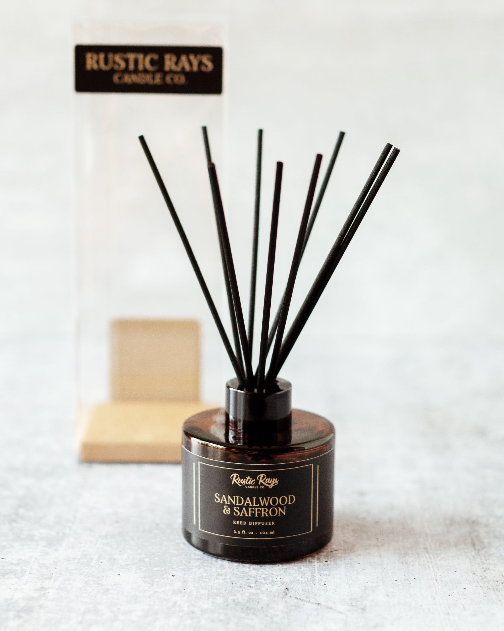 Sandalwood & Saffron | Reed Diffuser – Rustic Rays Candle Co.