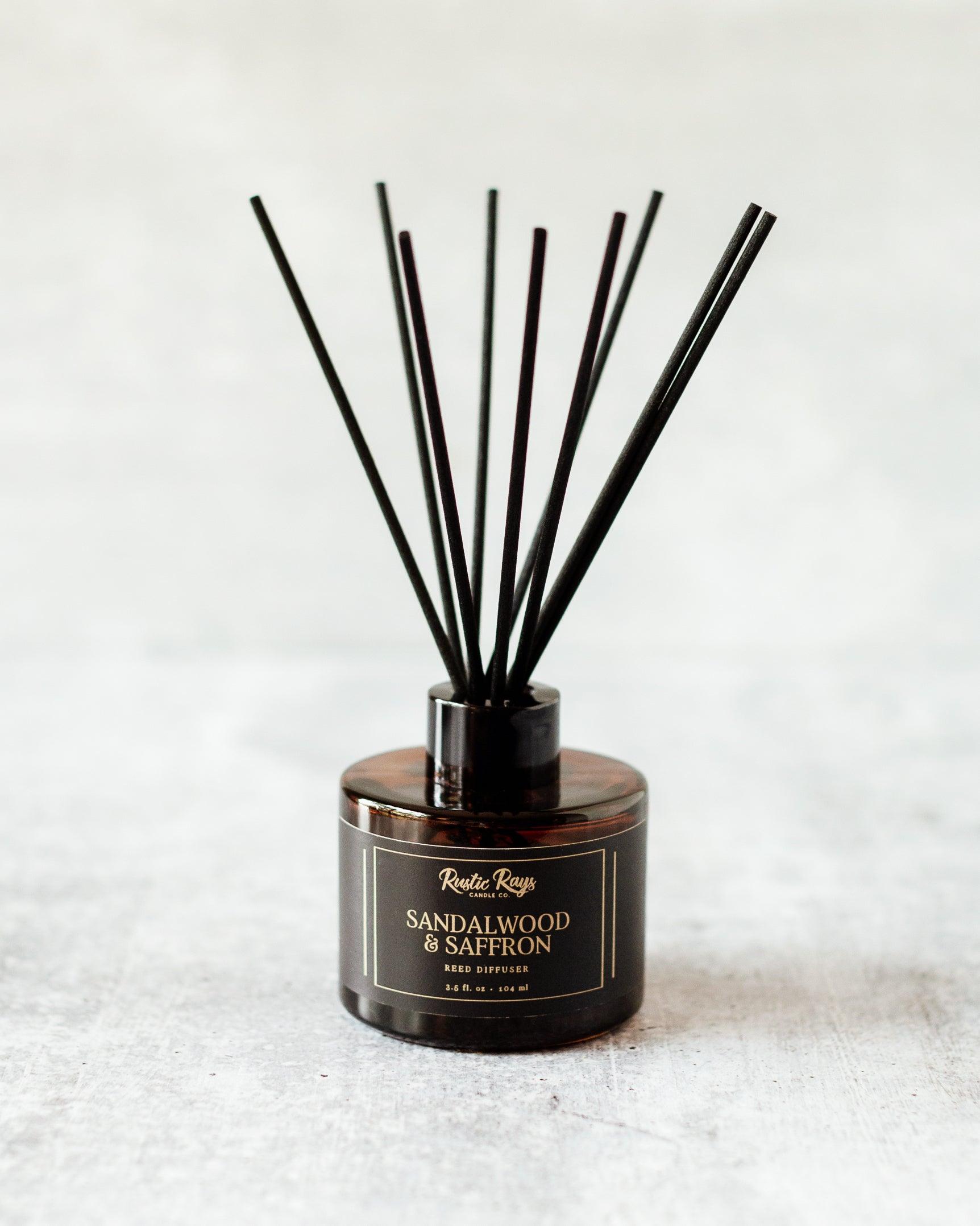 Sandalwood & Saffron | Reed Diffuser – Rustic Rays Candle Co.