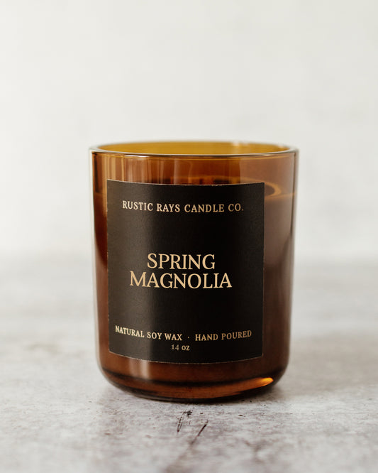 Spring Magnolia Candle | 14 oz Wood Wick