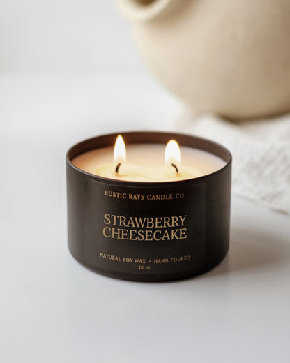 Strawberry Cheesecake Candle | 12 oz Tin