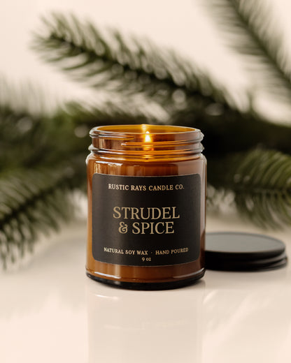 Strudel & Spice Candle | 9 oz Amber Jar