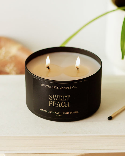 - Sweet Peach Candle | 12 oz Tin