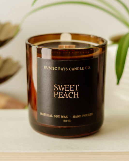 Sweet Peach Candle | 14 oz Wood Wick