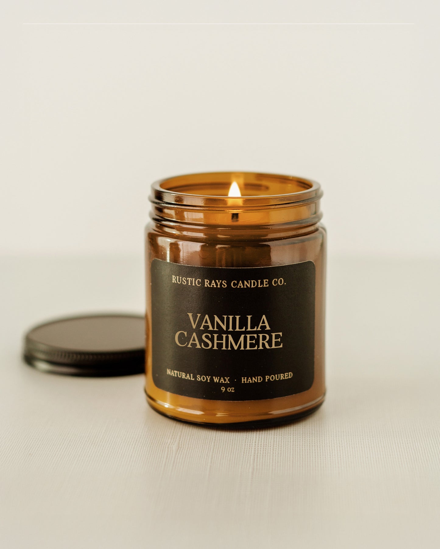- Vanilla Cashmere Candle | 9 oz Amber Jar