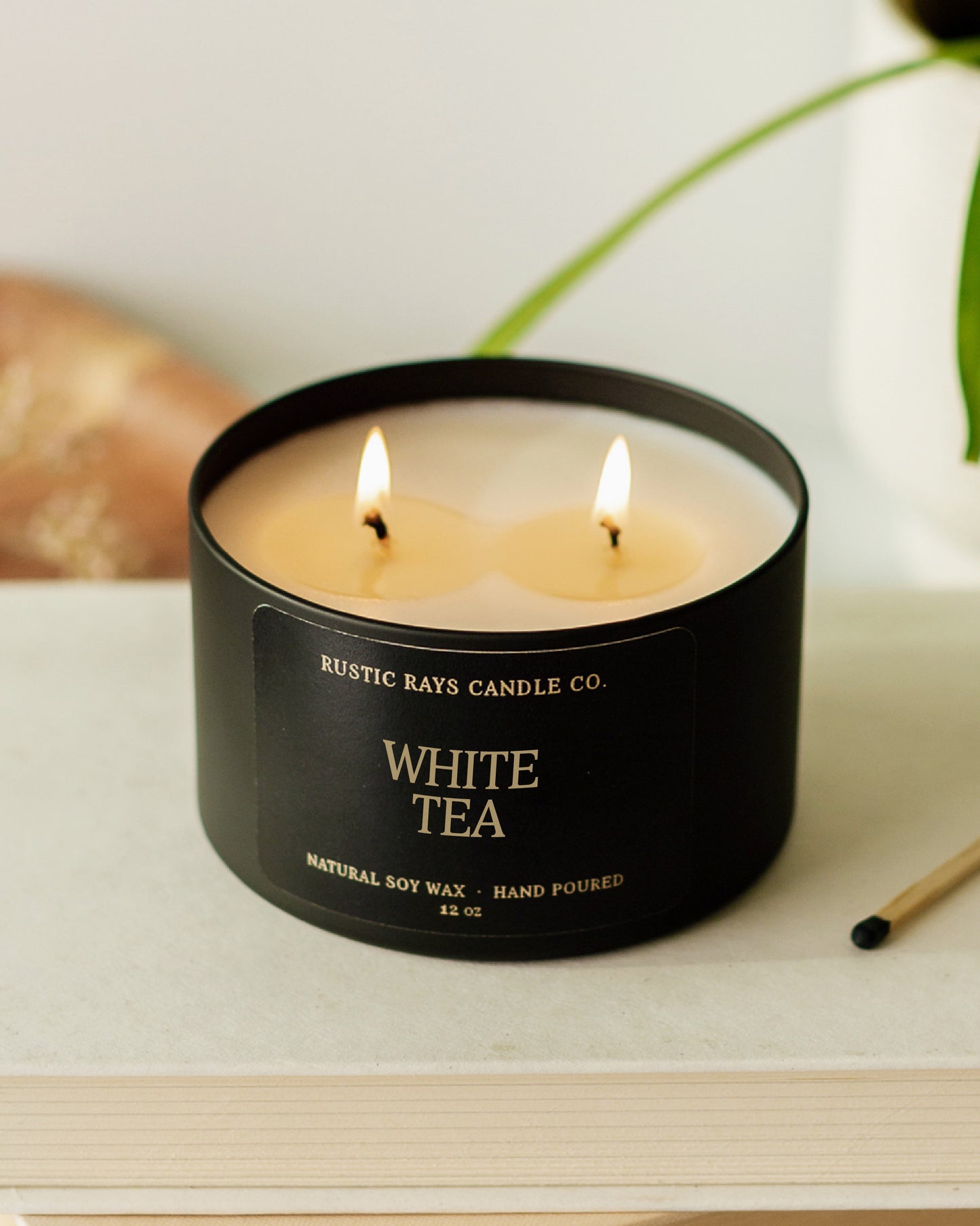 - White Tea Candle | 12 oz Tin