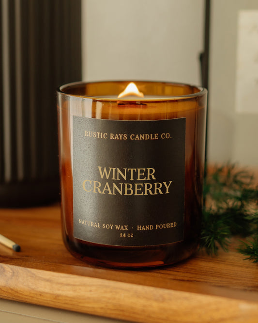 - Winter Cranberry Candle | 14 oz Wood Wick