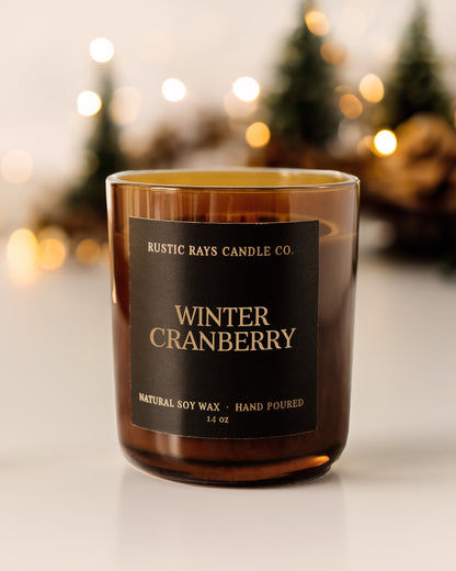 - Winter Cranberry Candle | 14 oz Wood Wick