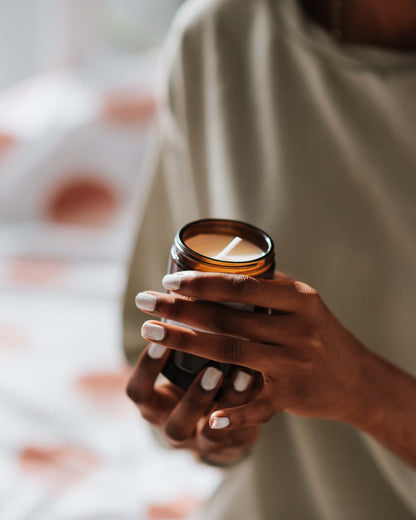 Coffee Bean Candle | 9 oz Amber Jar