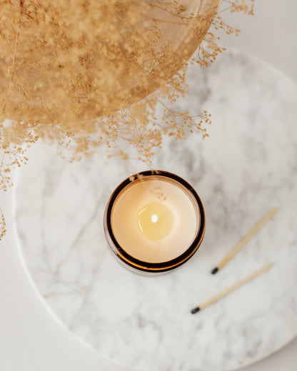 - Coconut Cove Candle | 9 oz Amber Jar